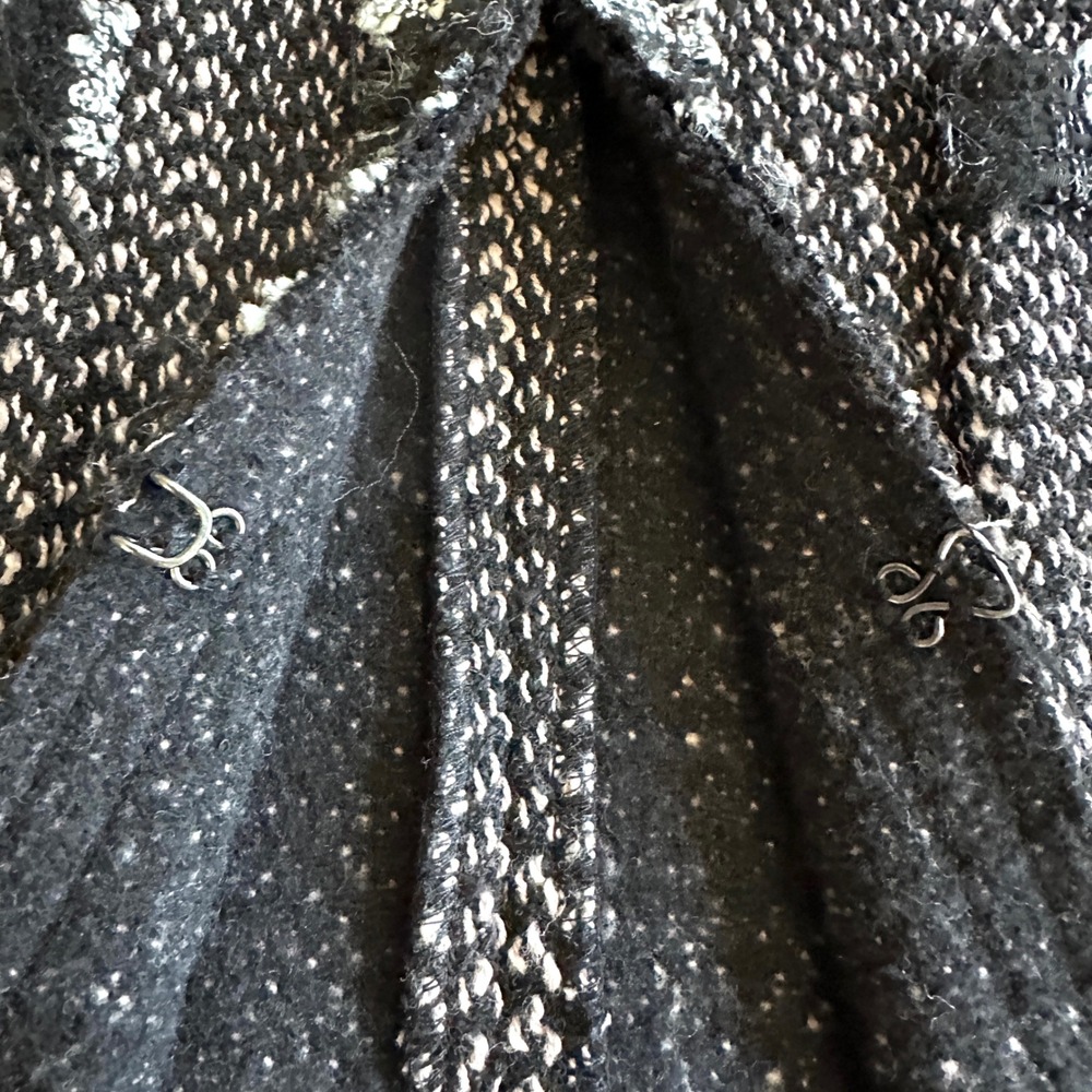 Rebecca Taylor Sz 4 Bird Embroidered Tweed Frayed Raw Hem Jacket Blazer Beaded - Picture 10 of 14